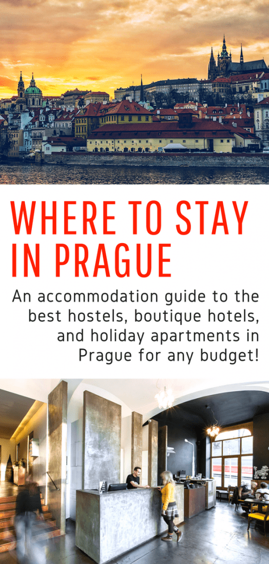 Where to Stay in Prague Czech Republic - A guide to the best hostels, boutique hotels, and holiday apartments in Prague. Whether you're traveling to Prague on a budget or can afford luxury accommodations, this guide is for you! #prague #czechrepublic #europe #travel #budgettravel