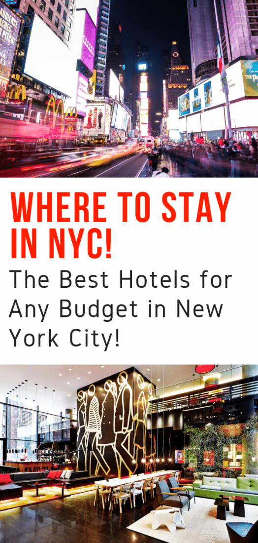 Where to Stay in NYC - A guide to the best hotels in New York City for any budget!! From luxury to boutique to budget, here are the best hotels in New York City! #nyc #newyork #newyorkcity #travel #hotels