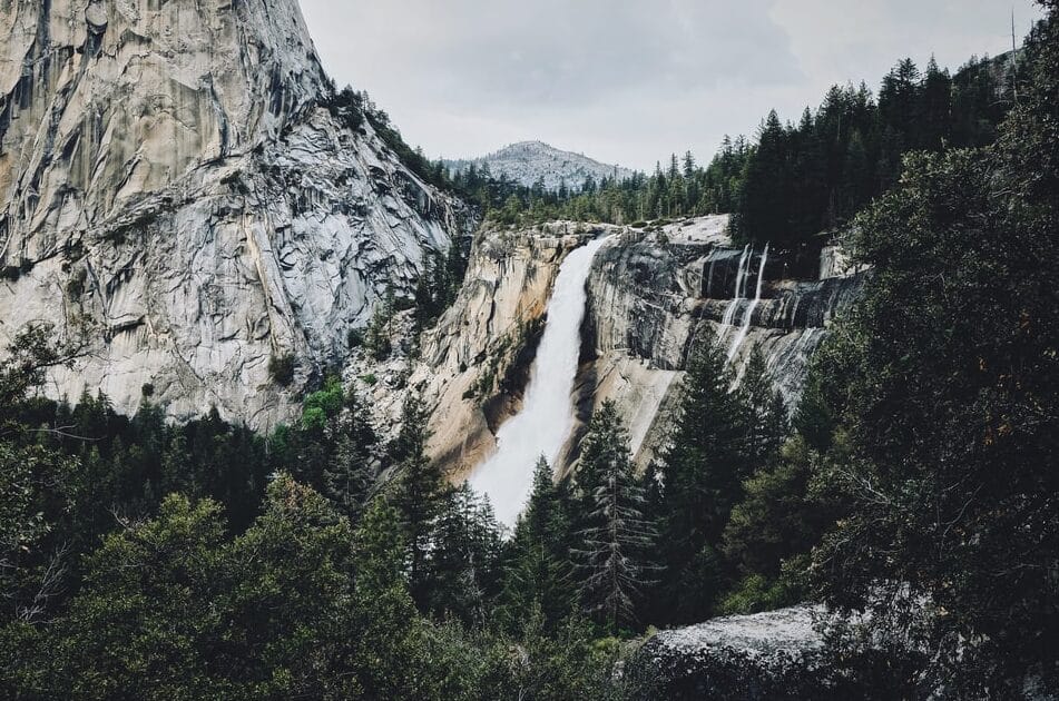 a water fall in Yosemite Park